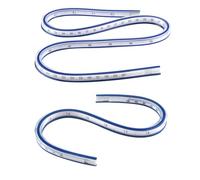 2 reglas curvas flexibles para costura, dibujantes y diseñadores, regla flexible para dimensiones, patrones y dibujos (30 cm y 60 cm)