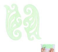 2 Reglas de Plástico,Plantillas de Dibujo Tecnico,Plástico Medida Regla,Herramienta de Molde de Dibujo de Geometría,para Oficina y Escuela, Edificio,Dibujo