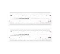 2 reglas flexibles de plástico PET de 10 cm y 0,1 mm con lámina blanca y plegables, rectas y rectas, herramienta de medición suave para fábrica, herramienta de dibujo transparente, material educativo