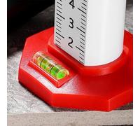 2 reglas magnéticas de altura para carpintería y azulejos, medidor de elevación horizontal de aleación de aluminio con base magnética para nivelar suelos, paredes, Ti (rojo)