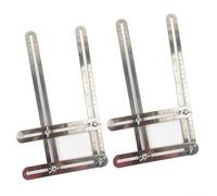 2 reglas plegables de acero inoxidable con ángulos ajustables para una medición precisa y diseño portátil para carpintería, arquitectura y manualidades
