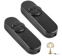 2 reguladores LED reguladores de intensidad de 3 - 100 W, 220-240 V para bombillas LED, atenuación de 0% a 100% para bombillas LED regulables, lámparas de mesa y lámparas de pie, color negro