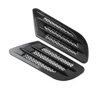 2 Rejillas de ventilación Laterales para capó de Coche, para Rejilla de admisión, decoración de conductos, Pegatinas de plástico ABS.