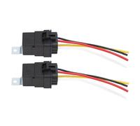 2 relés automotrices con cables de cobre estañado de 12 AWG, relé para automóvil de 40 A, impermeable y de servicio pesado, de 12 V, con mazo de cables para sistemas eléctricos