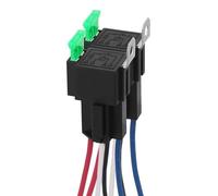 2 relés de fusibles de 12 V 30 A ATO/ATC fusible plano con juego de arnés, relé SPST de 4 pines para el sector automotriz con cables de alto rendimiento de 12 AWG