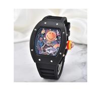 (2) Reloj unisex de cuarzo automático Top Deluxe Deluxe RM Ceramic Smile Trend con 3 pines