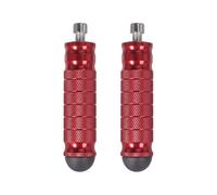 2 Reposapiés Plegables Universales M8 para Motocicleta, Fabricados En Aluminio CNC(Red)