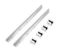 2 riel de rodamiento Lineal SBR12-500 mm, gu¨ªa de riel Lineal, Eje de riel Lineal, rodamientos de gu¨ªas lineales con 4 rodamientos de Bloque SBR12UU para Robot calculadora, Registrador autom¨¢Tico