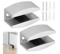 2 rieles de guía de vidrio, acero inoxidable 304 guía de suelo para puerta corredera, rodillo guía de suelo, sistema de puerta corredera, accesorios para puertas de cristal deslizantes sin marco