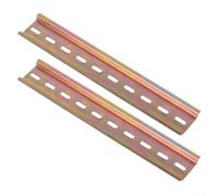 2 rieles de montaje de riel DIN ranurado de aluminio de 35 mm de ancho y 7,5 mm de altura para cajas de distribución eléctrica estándar (10 cm)