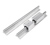 2 rieles guía lineal SBR16 de 16 mm de 150 mm-1000 mm, totalmente compatible con piezas CNC SBR16UU SBR16UU SBR16LUU de bloque de rodamiento lineal (SBR16UU, 300 mm)