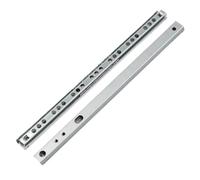 2 rieles Laterales para cajones de 10" con rodamientos de Bolas para gabinetes y armarios, guías de Acero para teclados y armarios, Mecanismo de Deslizamiento Suave (246 mm)