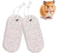 2 rocas para perros, juguetes masticables para hámster, piedra de molienda de dientes de mascotas, mordeduras de lava para animales pequeños, bloque de molienda de dientes, piedra de calcio mineral