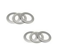 2 rodamientos de agujas AXK1730 de alta precisión con arandelas, material de acero de rodamiento