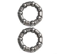 2 rodamientos de bolas de acero para reparación de bicicletas, diámetro exterior de 30 mm/20 mm/25 mm/40 mm, plata (1#)