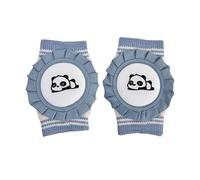 2 rodilleras para bebé, ajustables, de alta elasticidad, transpirables, suaves, estilo panda azul, protector de rodilla infantil