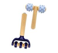 2 rodillos de masaje de madera natural adecuados para terapias eficaces, estimulando la piel, promoviendo la salud, regalo para uso doméstico, rodillo de masaje de madera