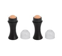2 Rodillos faciales absorbentes de Grasa, portátiles y Reutilizables, con Rodillo volcánico para el Control de la Grasa y la Piel, para Uso Diario, Color Negro.