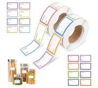 2 Rollo 1000 Piezas Etiquetas Congelador, Etiquetas Adhesivas Cocina 25x40mm, Etiquetas de Congelación, Etiquetas para Frascos para Cocinas Restaurantes Tiendas de Comestibles Mercados