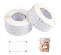 2 Rollo 1200 Piezas Etiquetas de Fecha Impermeables para Alimentos, 50 x 30mm Autoadhesivo Etiquetas de Fecha Fáciles de Despegar, Personalizadas Etiquetas de Congelació, Etiquetas para Frascos