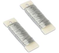2 Rollos Alambre Manualidades, Alambre de Ganchillo para Joyería, 0.35mm x 100m Alambre, Alambre de Hierro para Flores Decorar, Alambre para Flores, para Joyería DIY Floristería Decoración del Hogar