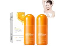 2 rollos antitranspirante de 50 ml con vitamina C, cuidado aclarador para las axilas, aroma fresco y cuidado de la piel suave