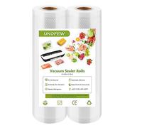 2 Rollos Bolsas de Vacio para Alimentos, Bolsas de Envasado Al Vacío, Rollos Envasadora Al Vacio, Sin BPA, Para Dispositivos de Envasado Al Vacío de Alimentos (20 cm x 500 cm)
