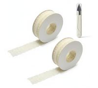 2 Rollos Cinta de Encaje Vintage Blanco, 46M Puntillas De Encaje, Ancho:4.5 cm, Tira de Encajes de Algodón Blanco, Cinta Decorativa para Manualidades, Decoración de Bodas y Cajas de Regalo