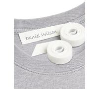 2 Rollos cinta de tela blanca termoadhesiva para marcar ropa 1 cm. Etiqueta escribible con bolígrafo o rotulador. Uso escolar y doméstico. Sin bolígrafo