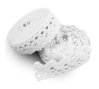 2 Rollos Cinta Encaje Vintage,Material de algodón suave y flexible Cinta Encaje Decorativa Rollo,Cinta Encaje Diseño con patrón Encaje Clásico,para Decorar tarjetas, álbumes