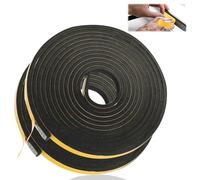 2 Rollos Cinta Selladora Espuma, Total 10M Cinta de Espuma Adhesiva Burlete Suave Ventana Puerta 10x6mm Adhesivo de Alta Densidad, Burletes Puertas Tira de Sellado Autoadhesiva Aislante para Ventanas