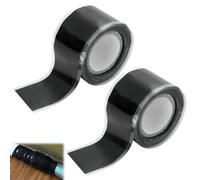 2 Rollos Cinta Silicona Autofusión, 6m X 25mm Cinta Protectora Aislante Autoadhesiva Impermeable de Reparación Selladora para Cables Fugas de Tuberías Agua Conexiones Eléctricas 3m/Rollo Negro