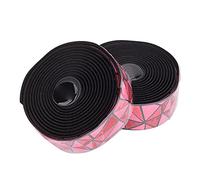 2 rollos CX-86 cinta antideslizante para manillar bicicleta de carretera barra de amortiguación transpirable envoltura accesorio de ciclismo (negro rojo)