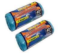 2 rollos de bolsas de basura con aroma océano, 10 l, bolsas de basura con cordón