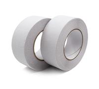 2 rollos de cinta antideslizante de 10 m x 50 mm para escaleras, ducha, bañera, cinta adhesiva antideslizante, para interior y exterior (blanco)