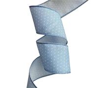 2 rollos de cinta de gasa con estampado floral para boda, ramo pequeño fresco, pompón roto(Style3)