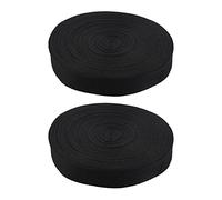 2 rollos de cinta de nailon de 25 mm x 20 m para hacer manualidades, color negro