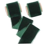 2 rollos de cinta de terciopelo verde oliva de 1, 1 yardas, cinta de terciopelo de una sola cara, papel de regalo navideño retro para ramos de boda, fiestas, coronas navideñas, bohemia, cint