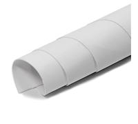 2 rollos de espuma EVA en blanco y negro, excelente aislamiento acústico, lámina de espuma EVA for cosplay, 100 x 35 cm, papel de esponja de 45 grados, 10 mm(White)