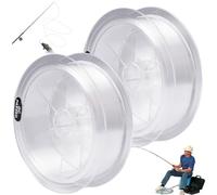 2 Rollos de Hilo de Pescar Transparente 200m,0,26 mm Monofilament Line a la Tracción 5,2kg,Sedal de Pesca de Nailon Resistente al Desgaste para Pesca, Artesanía y Fabricación de Decoraciones Colgantes
