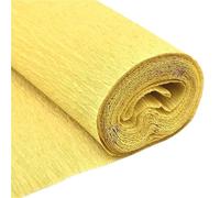 2 rollos de papel crepé arrugado de 250x50cm for envolver flores, manualidades, serpentinas de papel for manualidades, álbum de recortes, decoración de fiesta de Origami, Material de embalaje(Yellow)