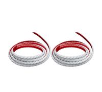 2 rollos de papel tapiz de PVC de 5 m autoadhesivos, moldura flexible, tira decorativa, tira de borde para armario, puerta, marco de espejo, decoración del hogar, yeso, techo, pared de fondo (blanco,
