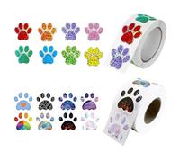 2 Rollos De Pegatinas De Patas Para Perros, Calcomanías De Animales, Pegatinas De Juguete Para Niños, Pegatinas De Recompensa, Pegatinas De Foca, Lindas Pegatinas