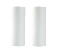 2 rollos de toallitas de limpieza reutilizables en seco y húmedo, doble propósito, limpieza del hogar, toalla de papel de cocina, absorbente, no grasosa, tela no tejida, 20 x 20 cm (100 unidades)