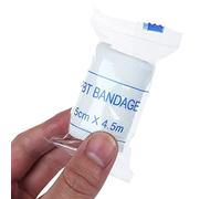 2 rollos de vendaje de gasa, vendaje de 4,5 m, vendaje para heridas, vendajes y vendajes de gasa, cinta médica, almohadillas de gasa estériles para primeros auxilios (7,5 cm)