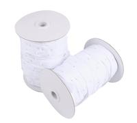 2 Rollos Hebilla de Prensa Invisible Automática | Poliéster Blanco, Separación de Botones 25x25x50 Cm, Diseño Práctico, para Prendas y Edredones