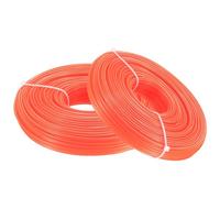 2 Rollos Hilo para Desbrozadora de Césped, 2,0 mm x 50 m Línea de Corte para Cortacésped, Corte Hilo de Nailon Redondo para Cortacésped, Hilo Alambre para Recortadora, Naranja, 100 Metros en Total