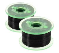 2 Rollos Hilo Transparente Carrete 400m Negro | Plástico Flexible, para Cartas y Accesorios Ligeros, Uso Doméstico y Fiestas, Incluye Carrete Color Aleatorio