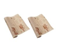 2 Rollos Papel de Horno Absorbente de Aceite, 2 de Marrón | Uso Doméstico y Profesional, Distribución del Calor y Anti Manchas, para Chips y Muslos de Pollo