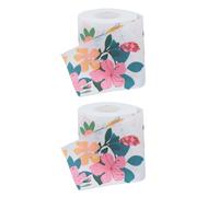 2 Rollos Papel Higiénico Estampado Colorido, 2 Rollos de Papel | Papel, Uso Doméstico y Hotelero, Acabado Suave Desechable, Calidad sin Decoloración